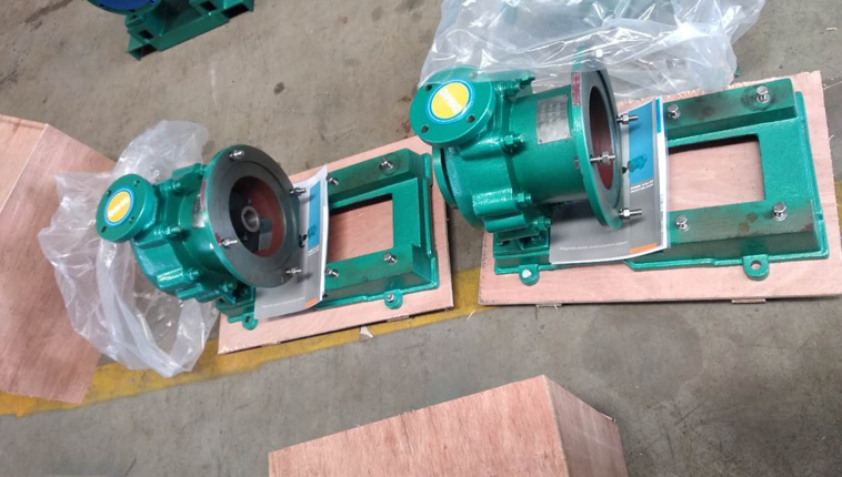 Two custom-made high-temperature PFA magnetic pumps, sent to Argentina, customer satisfaction