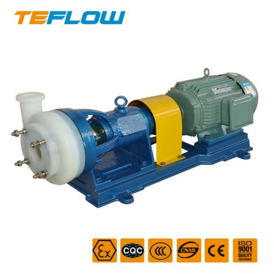 Fluoroplastic centrifugal pump
