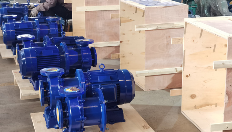 Belgian customers order plastic lined magnetic pump for delivery