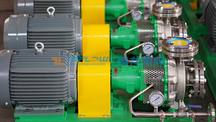 IH stainless steel centrifugal pump with Plan54 mechanical seal flushing solution