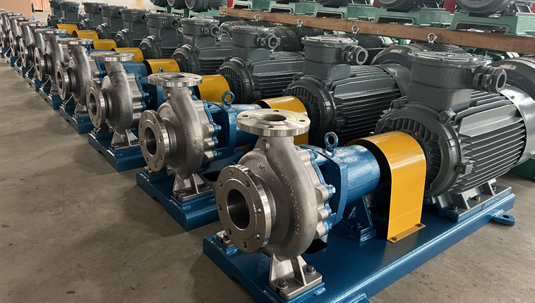 A chemical plant in Malaysia ordered a batch of stainless steel centrifugal pumps