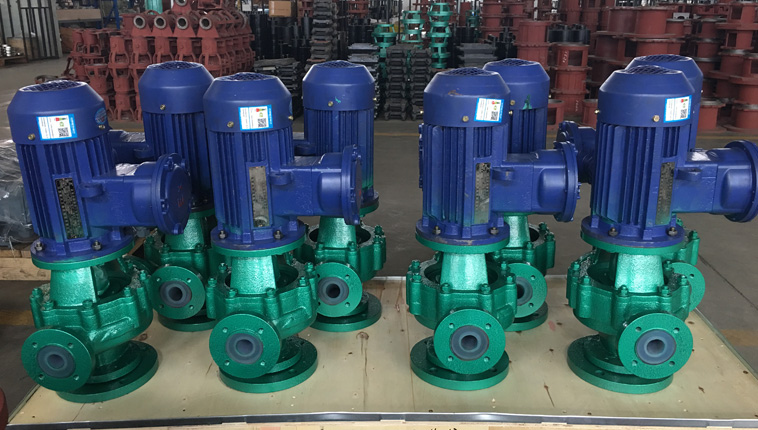 GDF Teflon lined vertical pipeline pump